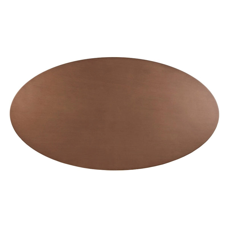 Table de salle à manger ovale en bronze Mercer d'INK+IVY