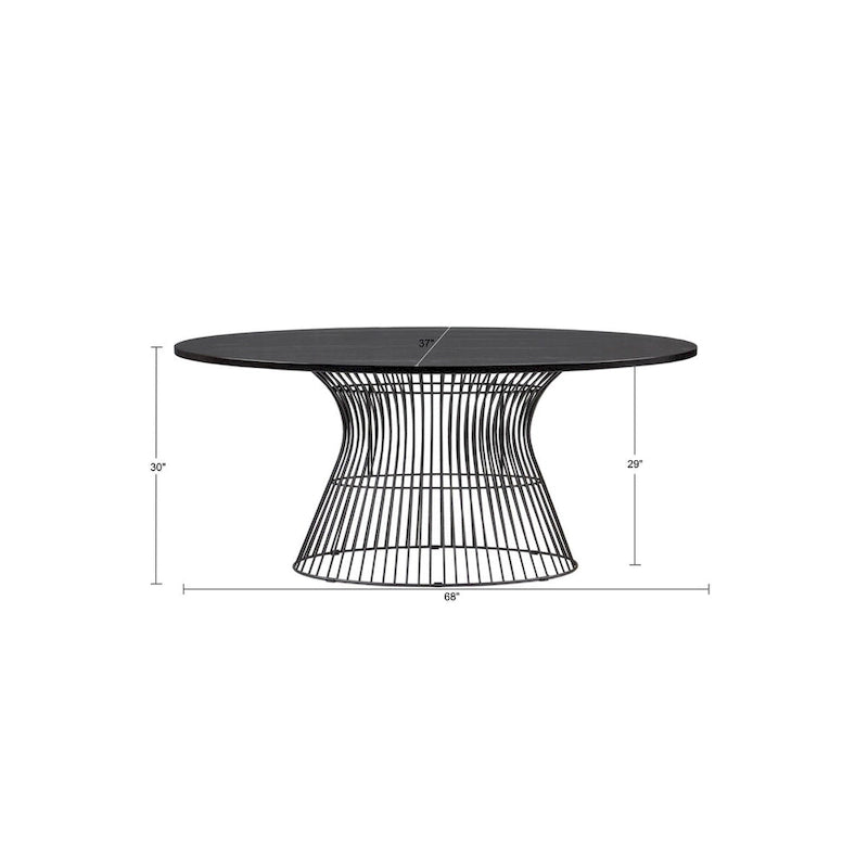 Table de salle à manger ovale en bronze Mercer d'INK+IVY