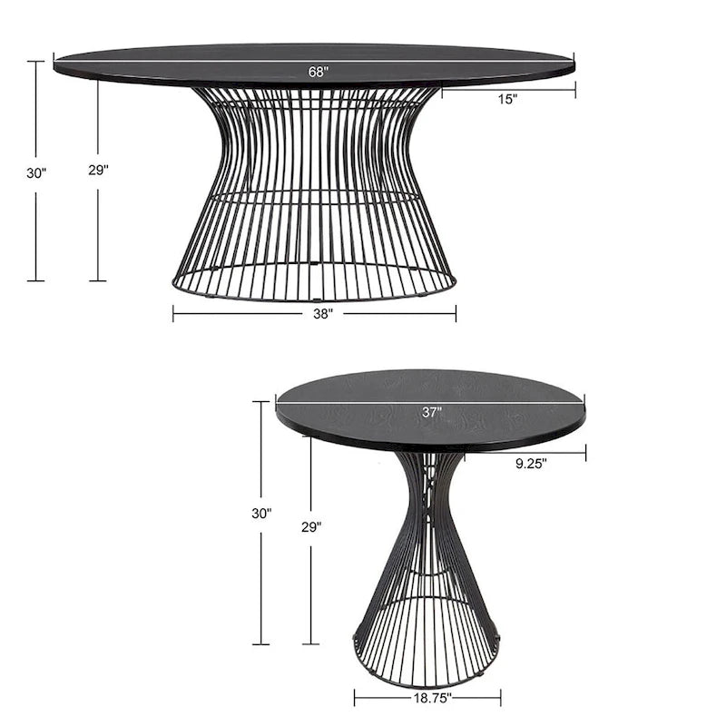 Table de salle à manger ovale en bronze Mercer d'INK+IVY