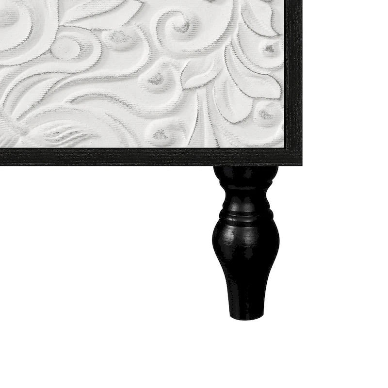 Armoire de rangement à porte sculptée et symétrique