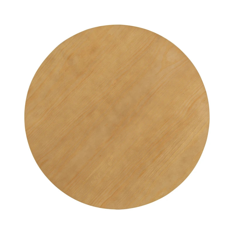Ensemble de salle à manger rond moderne 5 pièces avec table de cuisine sur pied central et 4 chaises de salle à manger rembourrées