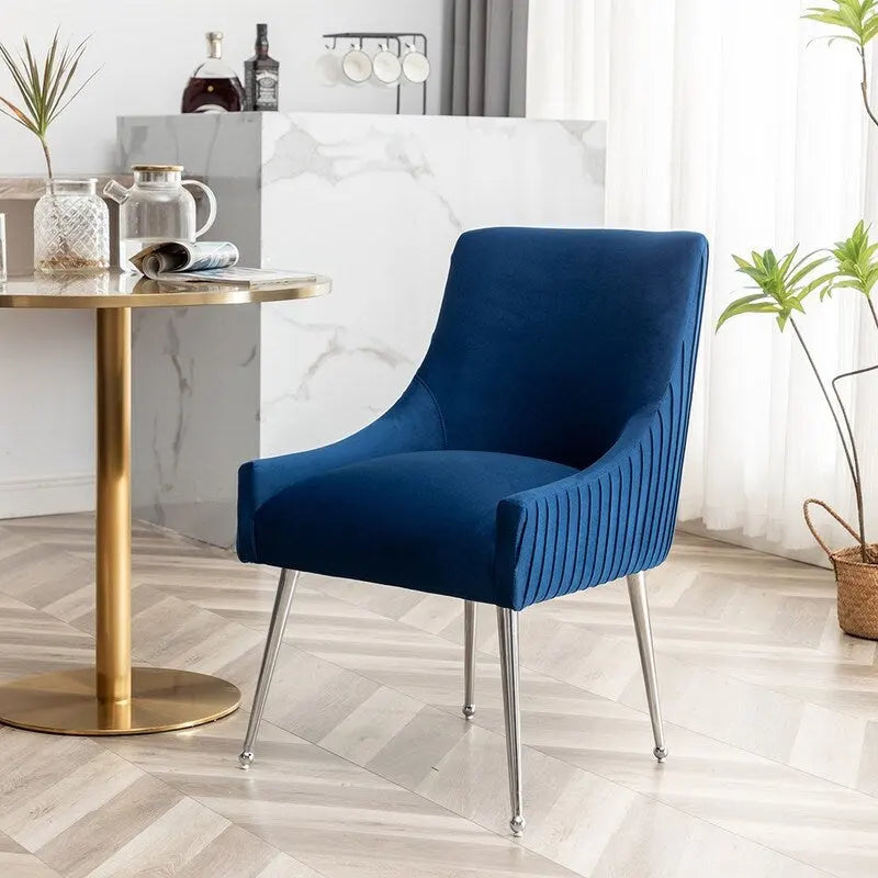 Ensemble de 8 chaises de salle à manger SEYNAR en velours glamour moderne, chaise de coiffeuse capitonnée pour salon (table non incluse)