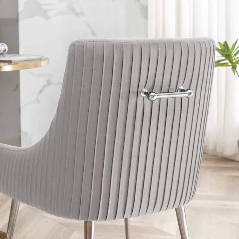 Ensemble de 8 chaises de salle à manger SEYNAR en velours glamour moderne, chaise de coiffeuse capitonnée pour salon (table non incluse)