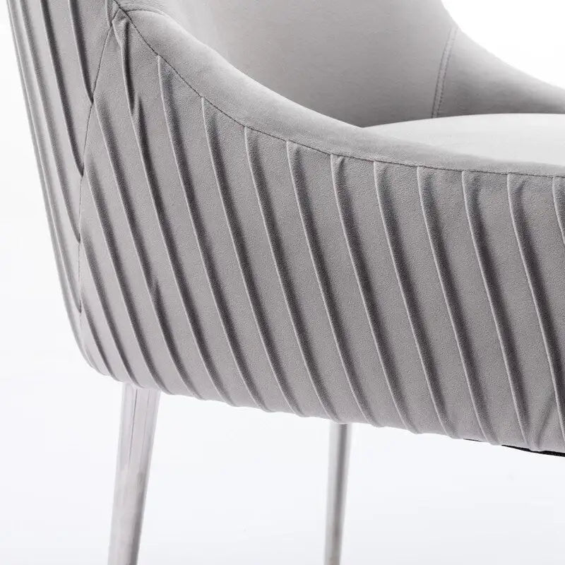 Ensemble de 8 chaises de salle à manger SEYNAR en velours glamour moderne, chaise de coiffeuse capitonnée pour salon (table non incluse)