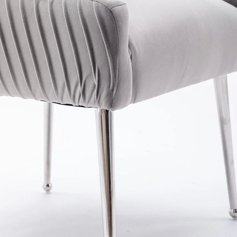 Ensemble de 8 chaises de salle à manger SEYNAR en velours glamour moderne, chaise de coiffeuse capitonnée pour salon (table non incluse)