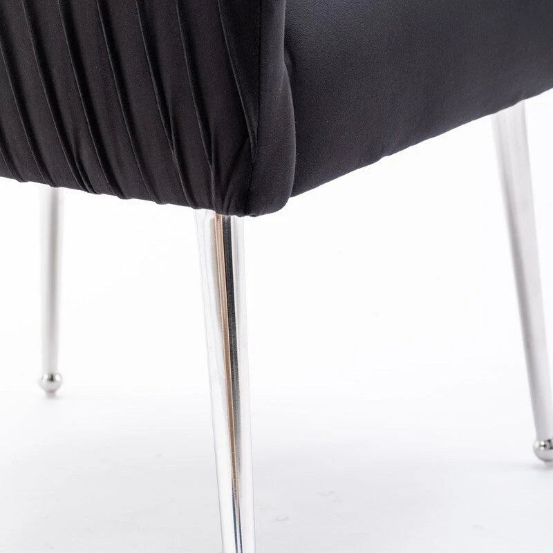 Ensemble de 8 chaises de salle à manger SEYNAR en velours glamour moderne, chaise de coiffeuse capitonnée pour salon (table non incluse)