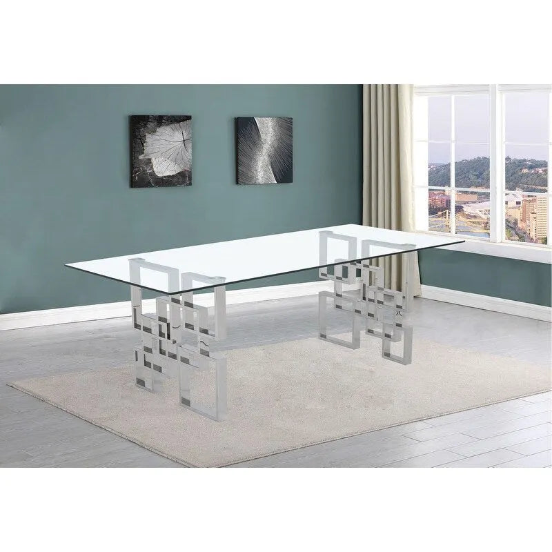 Ensemble de salle à manger Best Quality Furniture D223/4-SC320-7 avec 95 verres de 15 mm