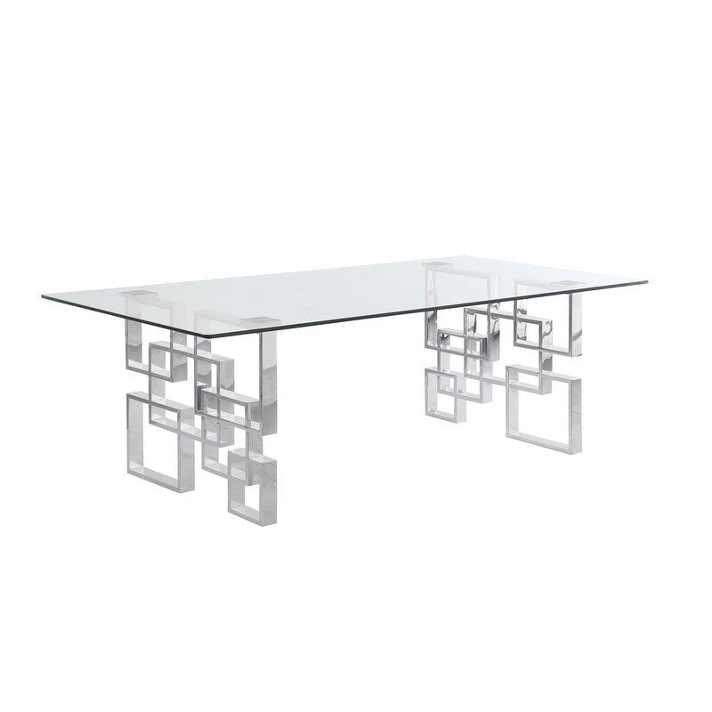 Ensemble de salle à manger Best Quality Furniture D223/4-SC320-7 avec 95 verres de 15 mm
