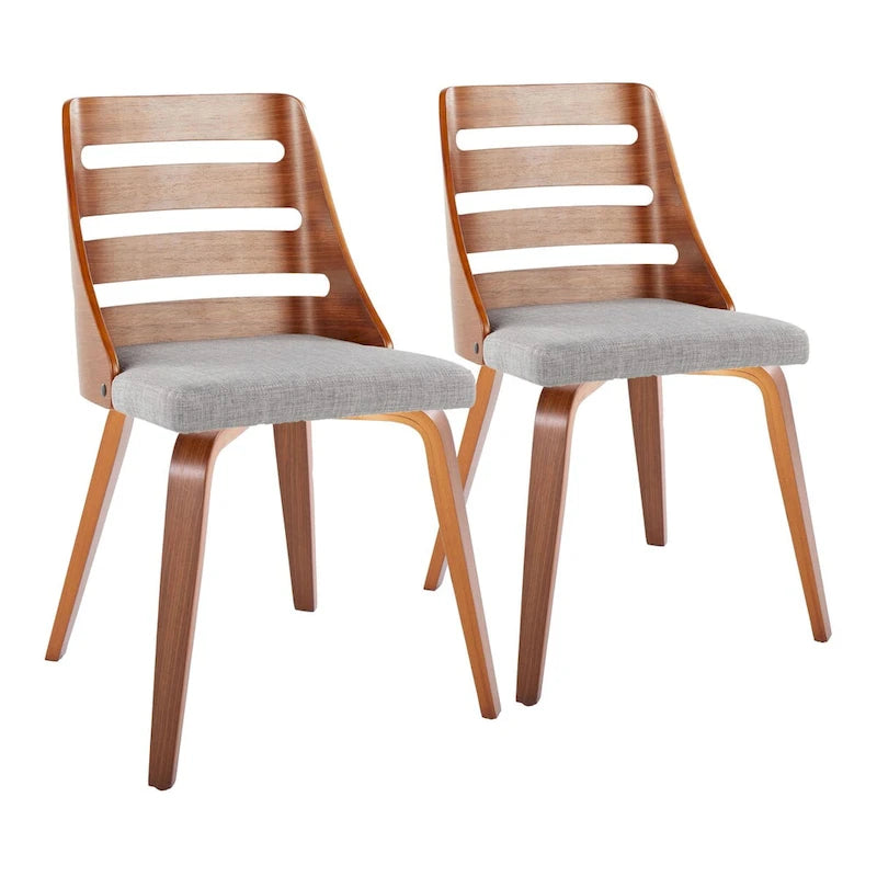 Chaise de salle à manger/d'appoint Carson Carrington Oglala avec pieds en bois courbé (lot de 2)