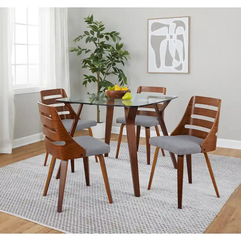 Chaise de salle à manger/d'appoint Carson Carrington Oglala avec pieds en bois courbé (lot de 2)