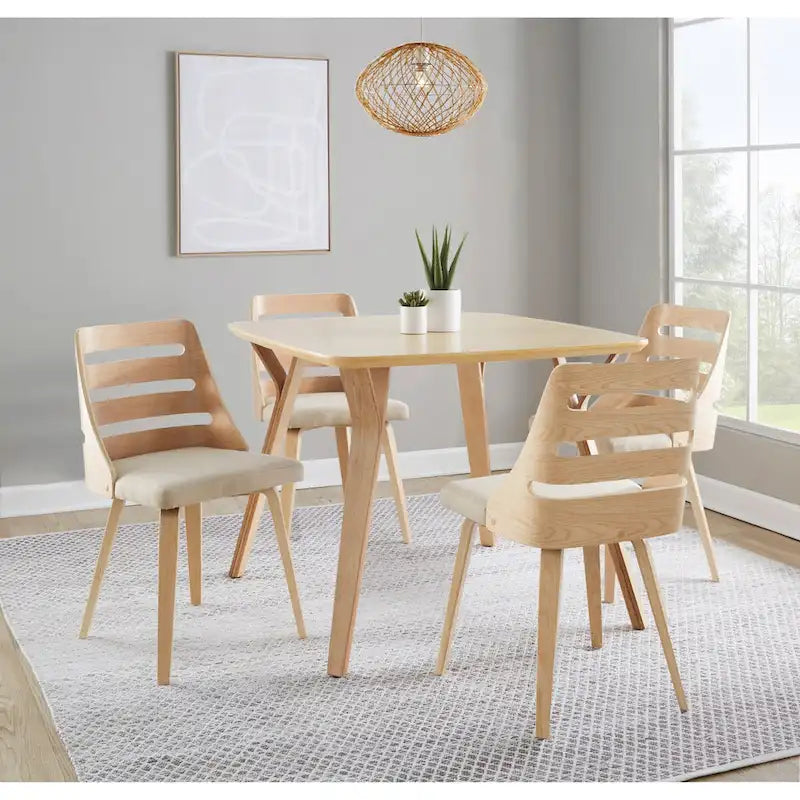 Chaise de salle à manger/d'appoint Carson Carrington Oglala avec pieds en bois courbé (lot de 2)