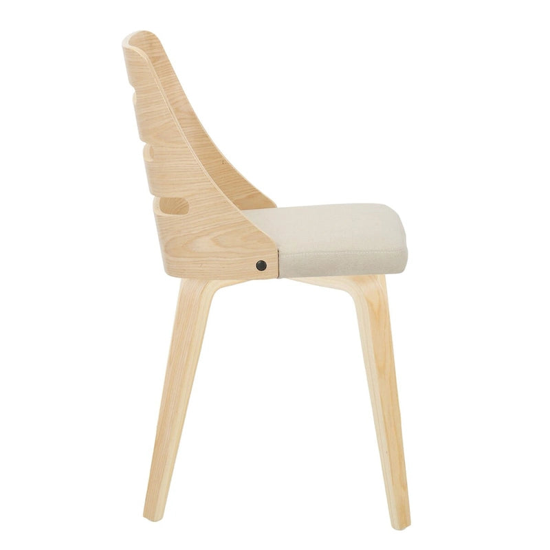 Chaise de salle à manger/d'appoint Carson Carrington Oglala avec pieds en bois courbé (lot de 2)