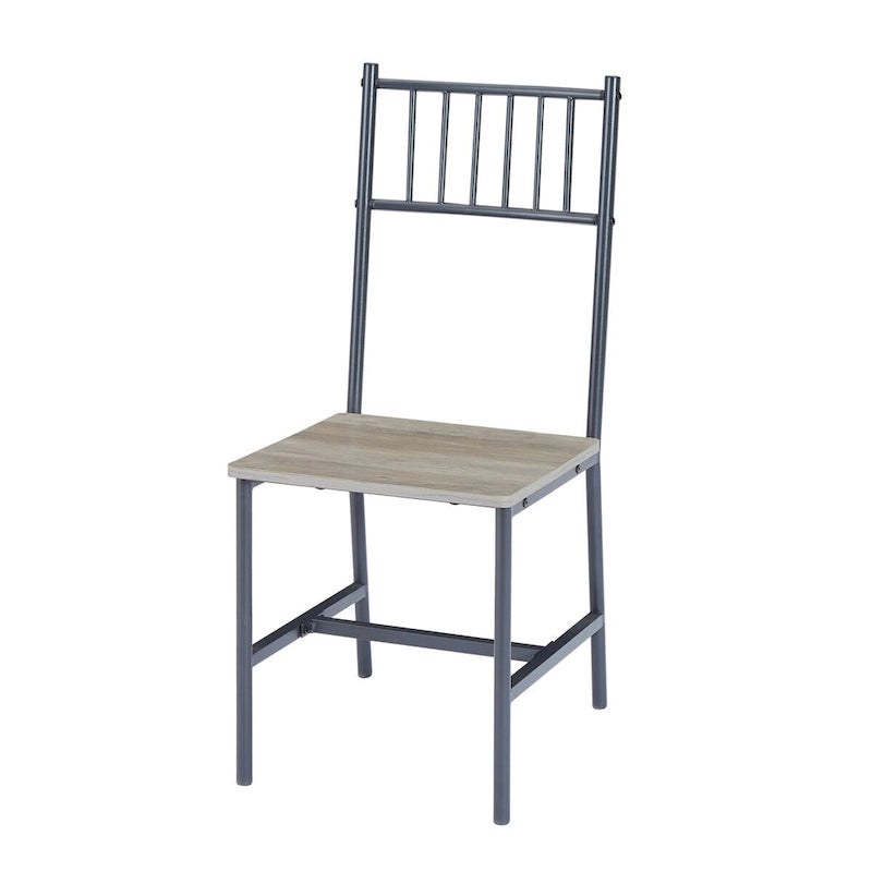 Ensemble table et chaises de salle à manger, table de bar avec 2 bancs et 2 chaises avec dossier, style industriel, idéal pour la cuisine, le petit-déjeuner ou le salon.