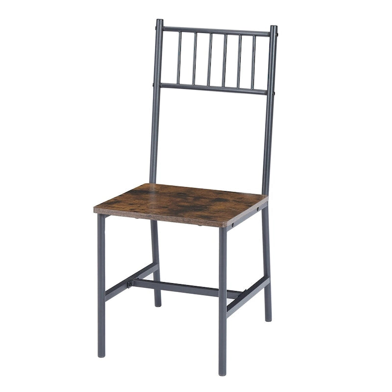 Ensemble table et chaises de salle à manger, table de bar avec 2 bancs et 2 chaises avec dossier, style industriel, idéal pour la cuisine, le petit-déjeuner ou le salon.