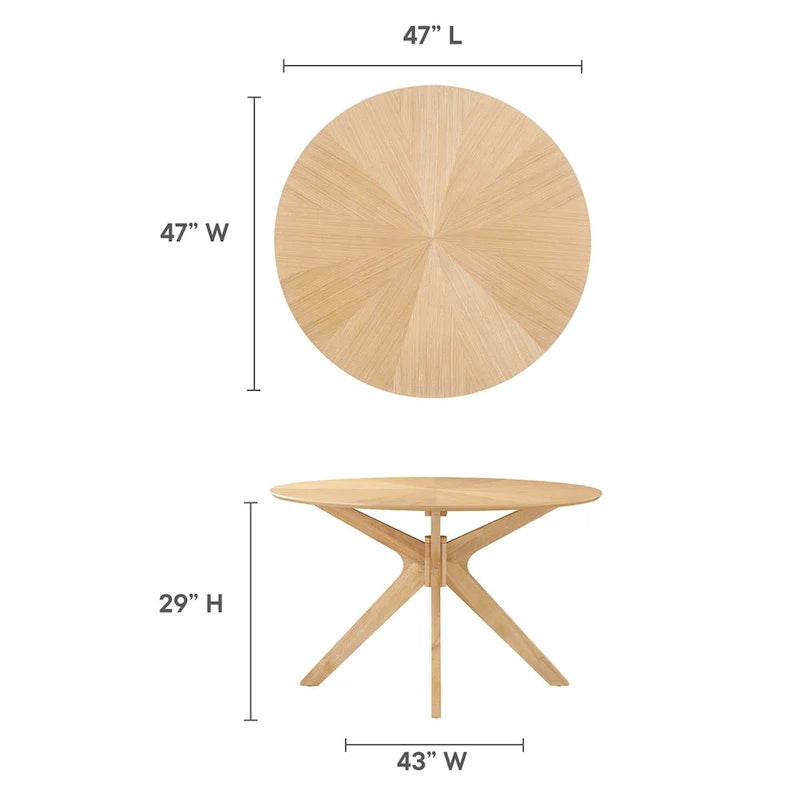 Table de salle à manger ronde en bois Crossroads 47