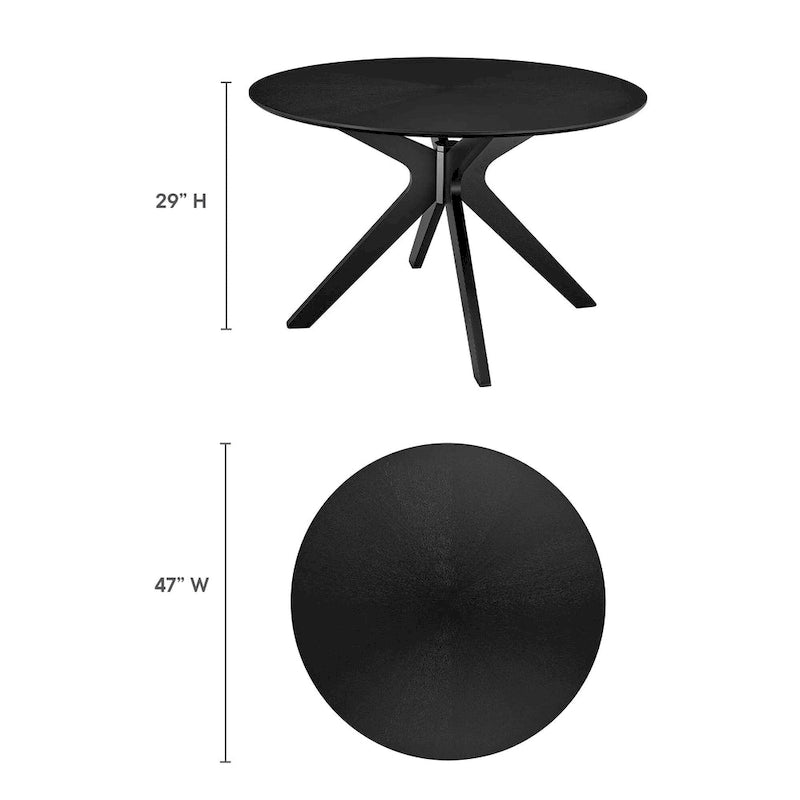 Table de salle à manger ronde en bois Crossroads 47