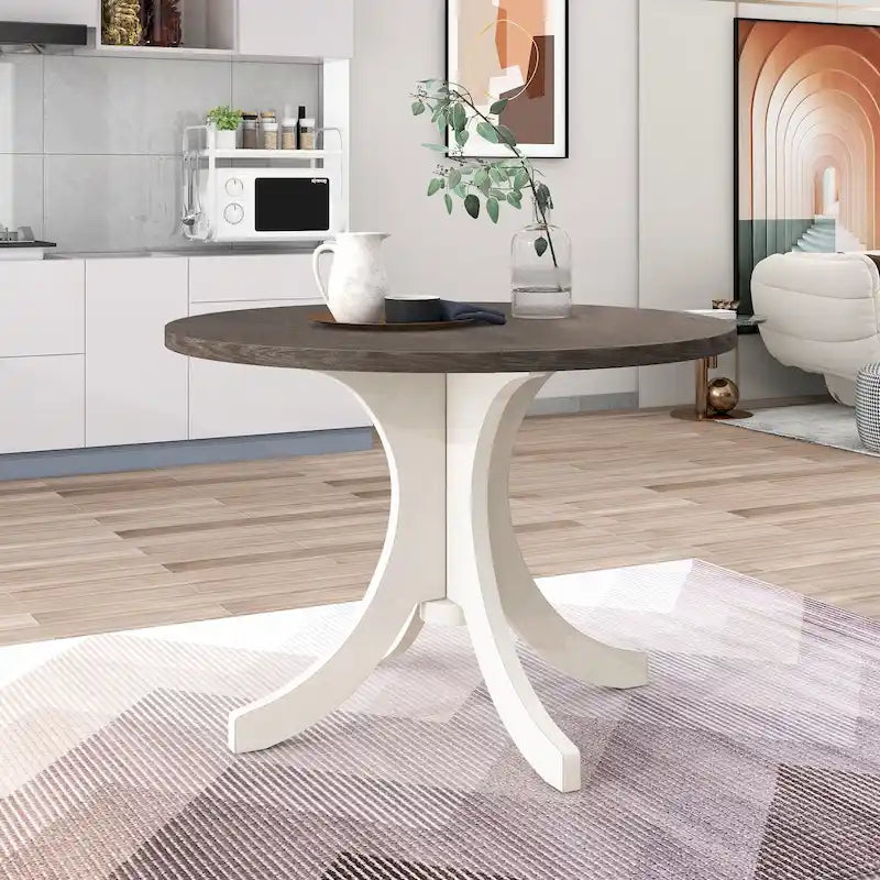 Table de salle à manger ronde en bois massif