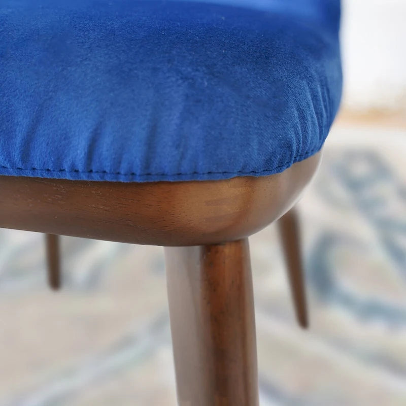 Chaises de salle à manger Dropia style moderne milieu du siècle, en velours (lot de 2)