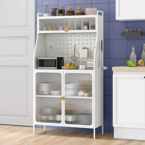 63.5 H Kitchen Buffet Cabinet Pantry Organizers Standing Bakers Rack