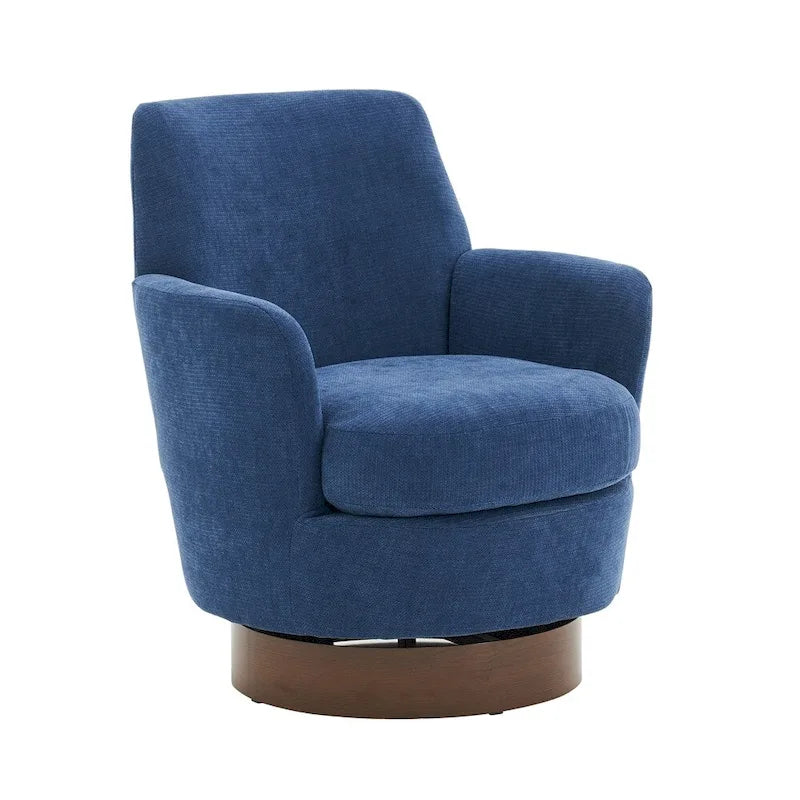 Fauteuil pivotant rond avec piètement en acier inoxydable