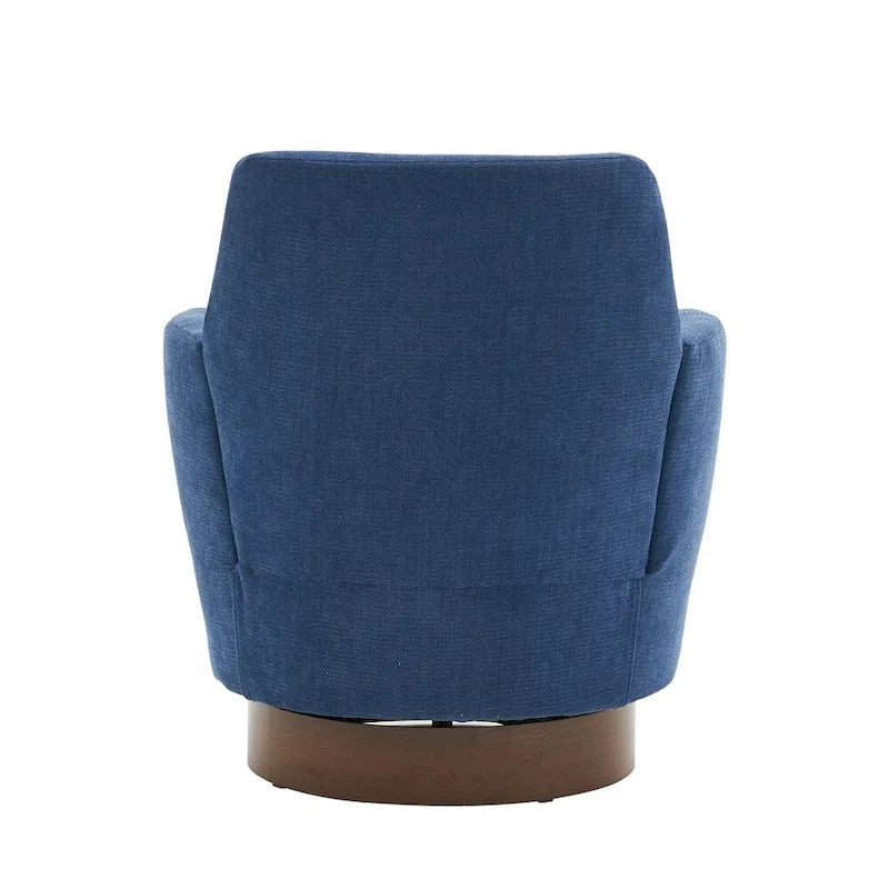 Fauteuil pivotant rond avec piètement en acier inoxydable
