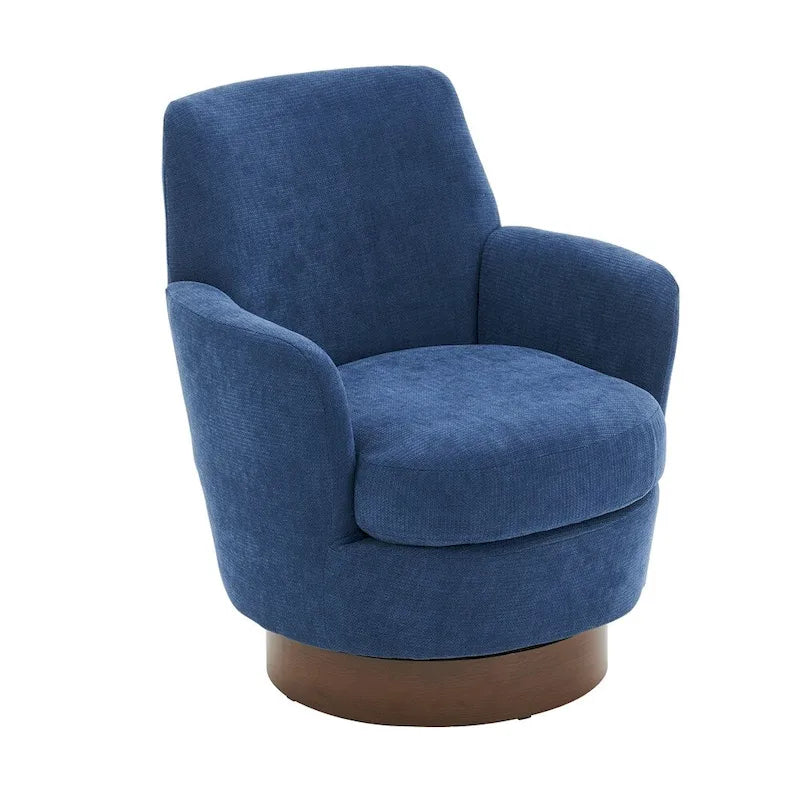 Fauteuil pivotant rond avec piètement en acier inoxydable