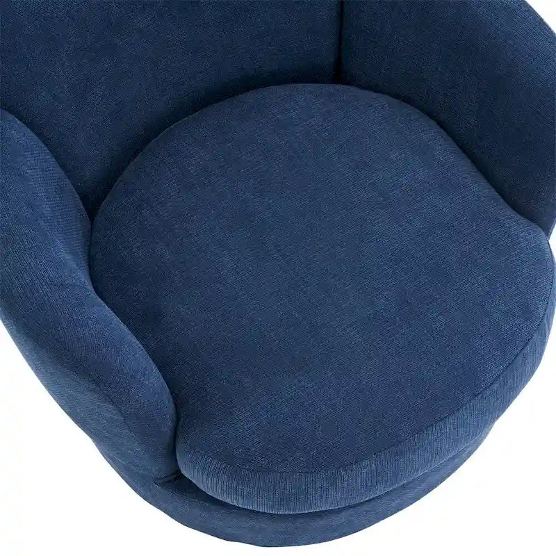 Fauteuil pivotant rond avec piètement en acier inoxydable