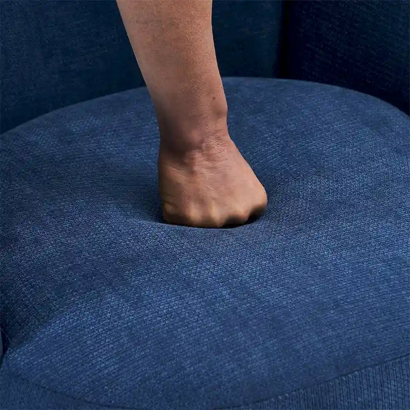 Fauteuil pivotant rond avec piètement en acier inoxydable