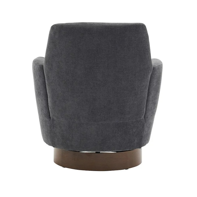 Fauteuil pivotant rond avec piètement en acier inoxydable
