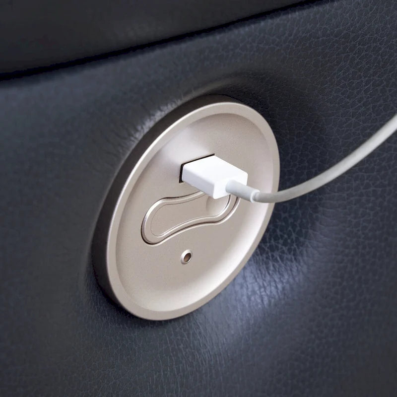 Canapé inclinable électrique bleu Signature Design by Ashley Leesworth - 88 cm (L) x 41 cm (P) x 41 cm (H)