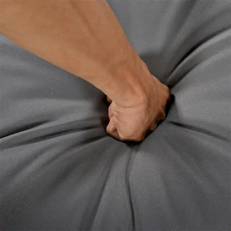 Fauteuil de jardin pivotant en rotin en forme d'œuf avec fonction bascule et coussins