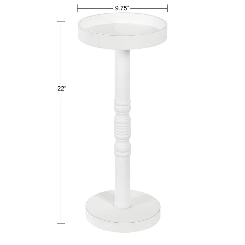 Table d'appoint piédestal Kate and Laurel Bellport - 10x10x22