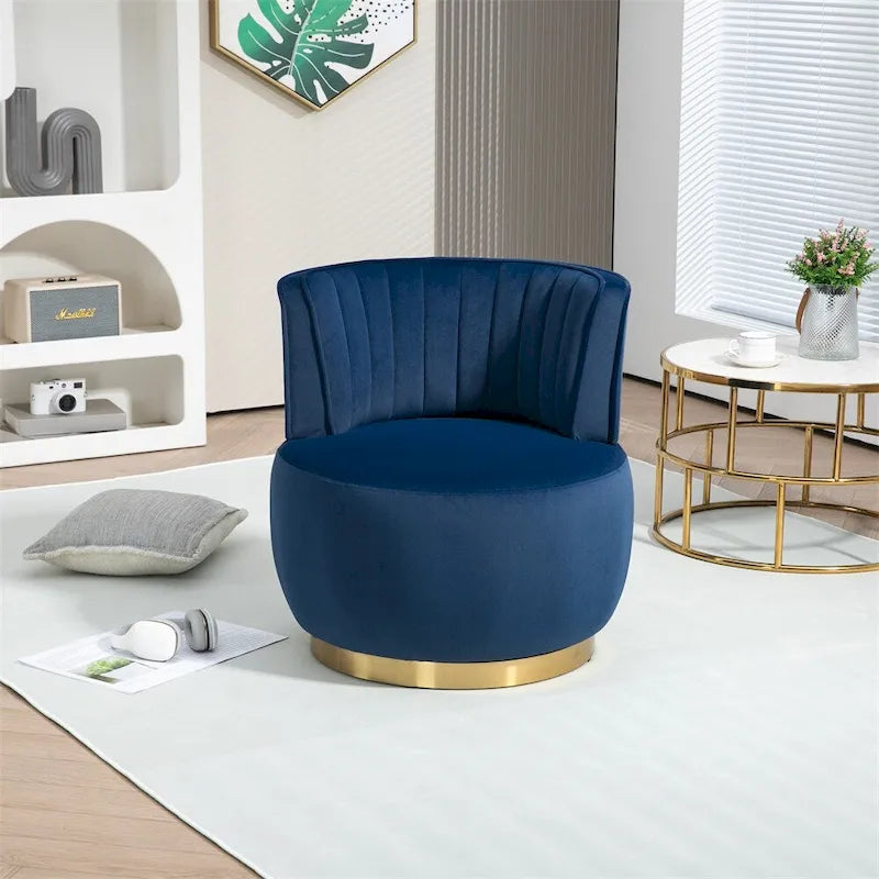 Fauteuils d'appoint pivotants à 360 degrés avec assise rembourrée large