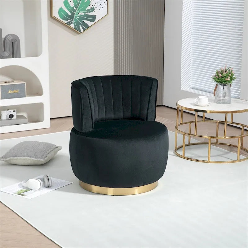 Fauteuils d'appoint pivotants à 360 degrés avec assise rembourrée large