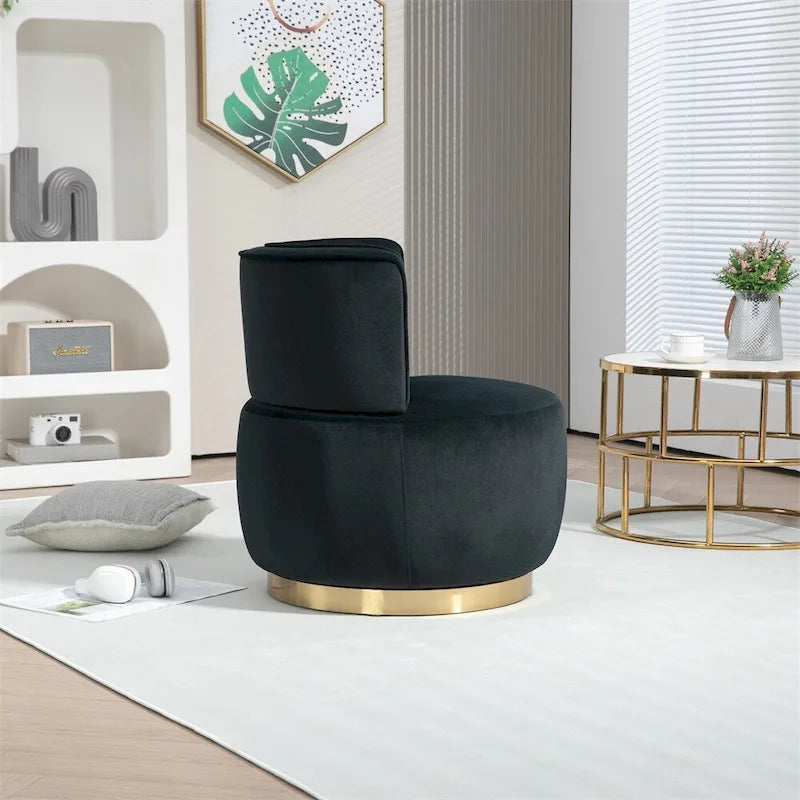 Fauteuils d'appoint pivotants à 360 degrés avec assise rembourrée large