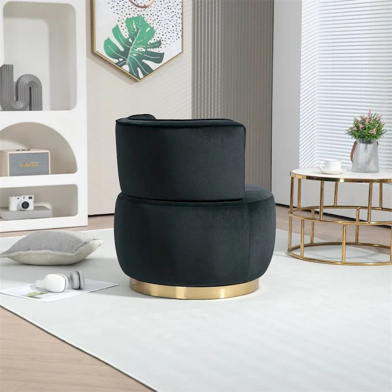 Fauteuils d'appoint pivotants à 360 degrés avec assise rembourrée large