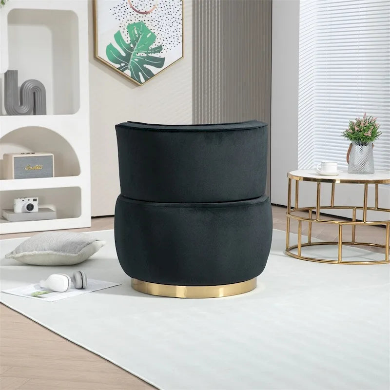 Fauteuils d'appoint pivotants à 360 degrés avec assise rembourrée large