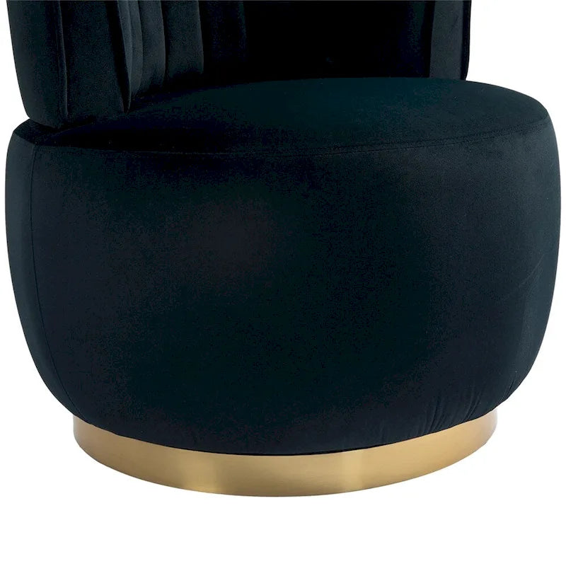Fauteuils d'appoint pivotants à 360 degrés avec assise rembourrée large