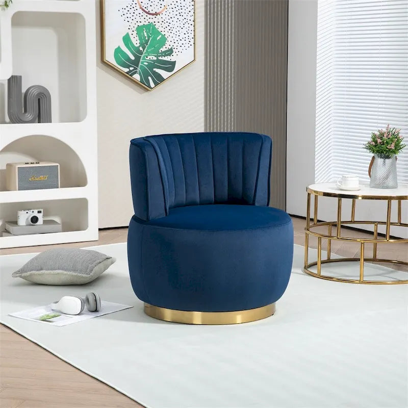 Fauteuils d'appoint pivotants à 360 degrés avec assise rembourrée large