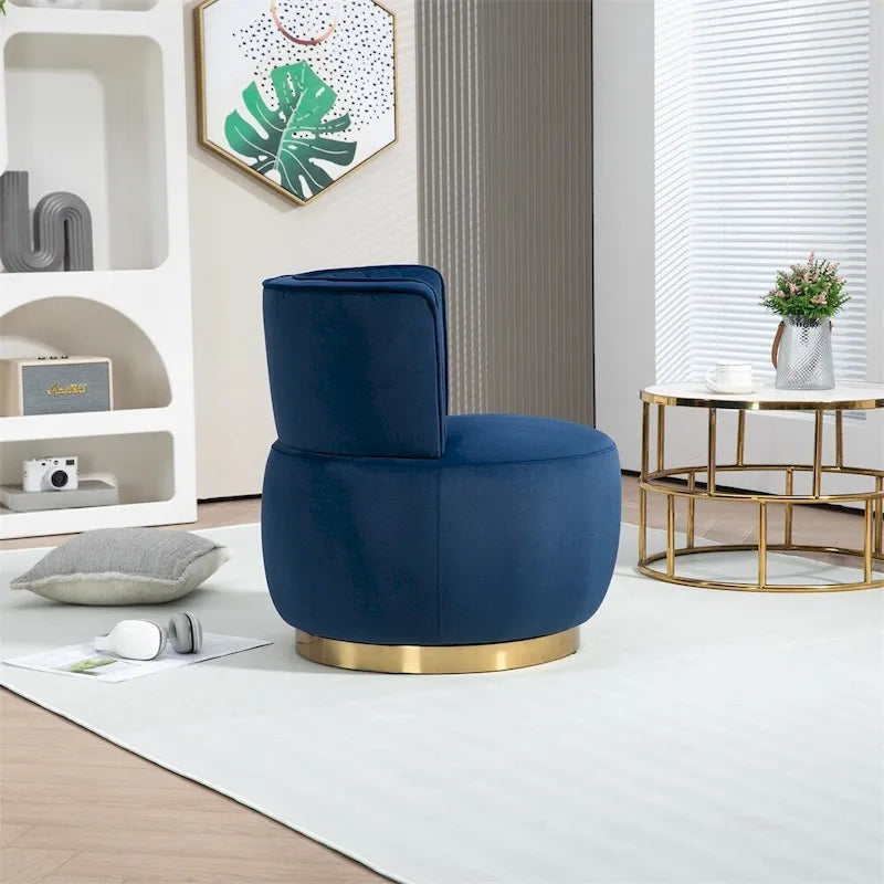 Fauteuils d'appoint pivotants à 360 degrés avec assise rembourrée large