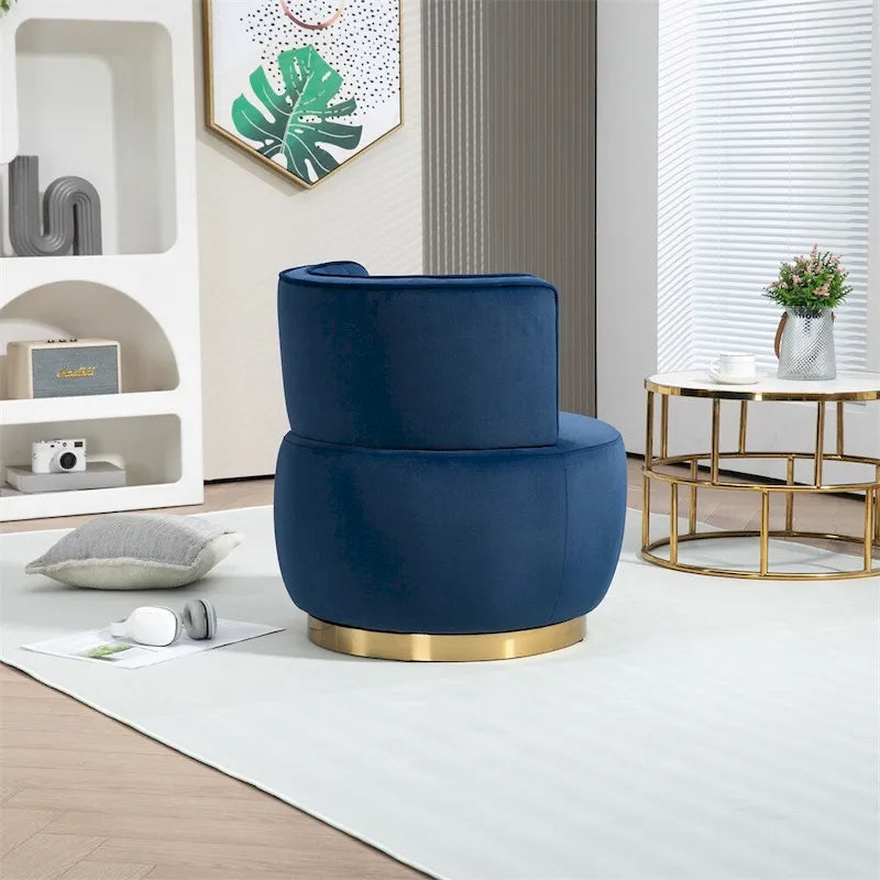 Fauteuils d'appoint pivotants à 360 degrés avec assise rembourrée large