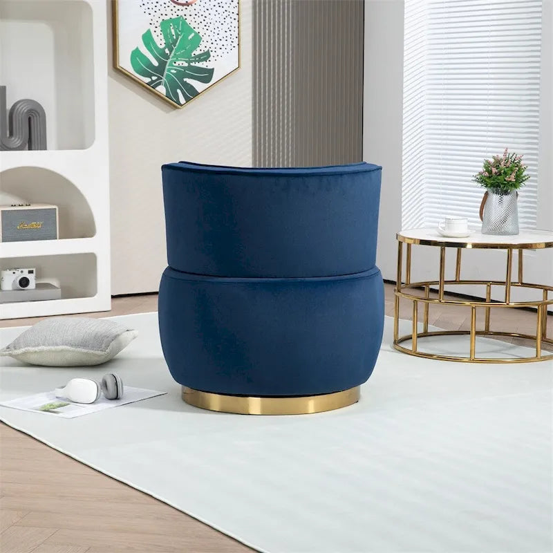 Fauteuils d'appoint pivotants à 360 degrés avec assise rembourrée large