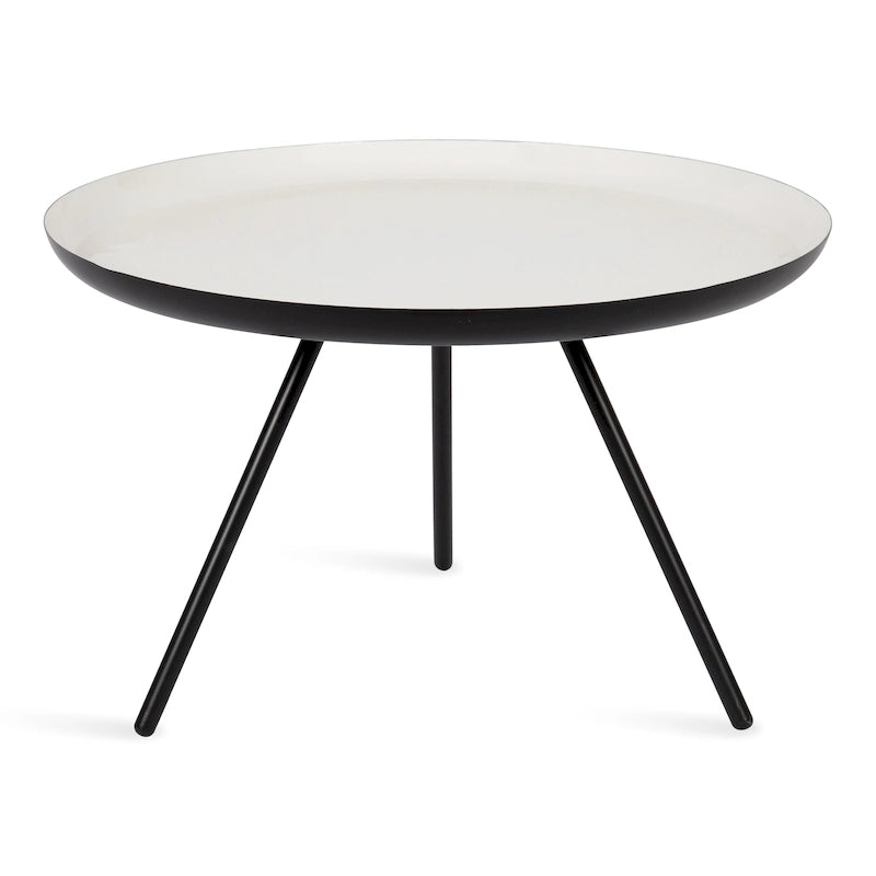 Table basse ronde en métal Kate and Laurel Laranya - 25 cm de diamètre