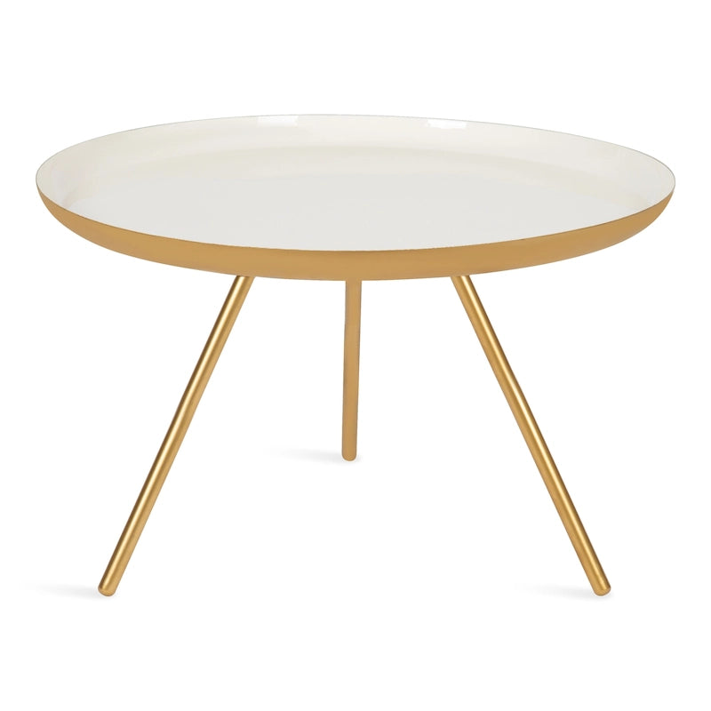 Table basse ronde en métal Kate and Laurel Laranya - 25 cm de diamètre