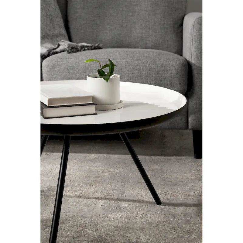 Table basse ronde en métal Kate and Laurel Laranya - 25 cm de diamètre