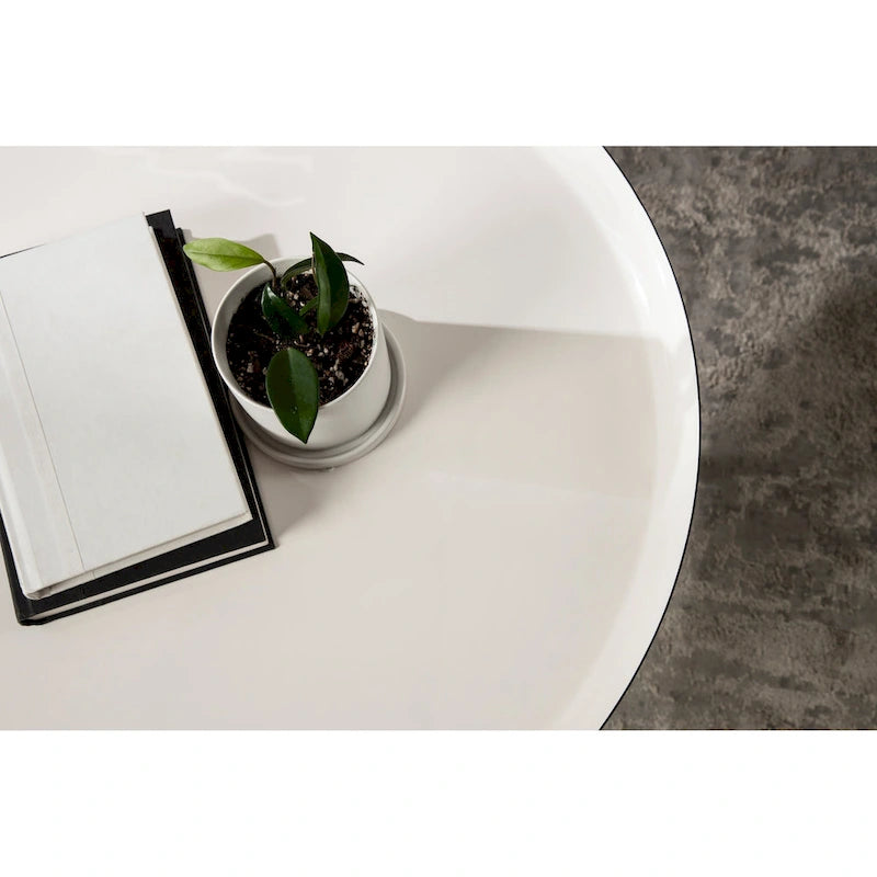 Table basse ronde en métal Kate and Laurel Laranya - 25 cm de diamètre