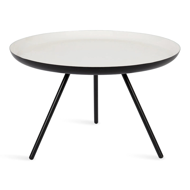 Table basse ronde en métal Kate and Laurel Laranya - 25 cm de diamètre