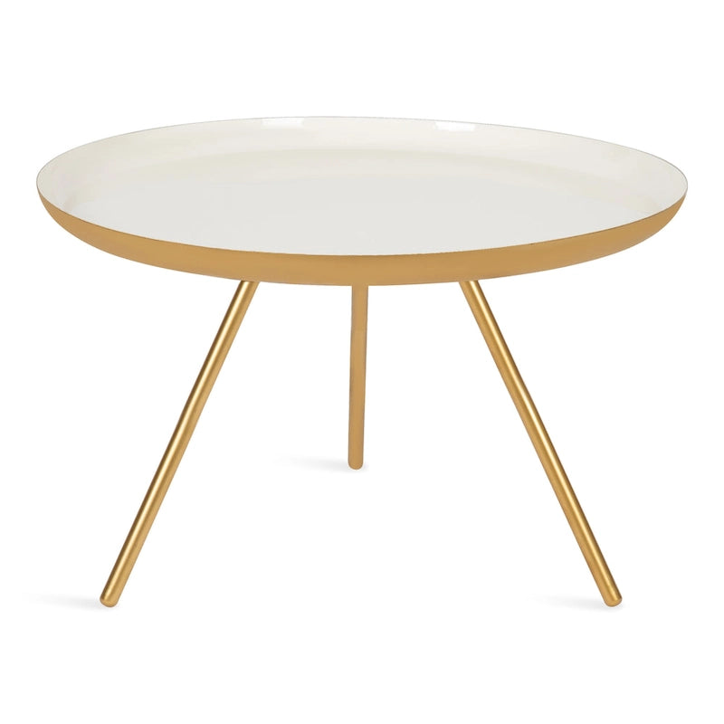 Table basse ronde en métal Kate and Laurel Laranya - 25 cm de diamètre
