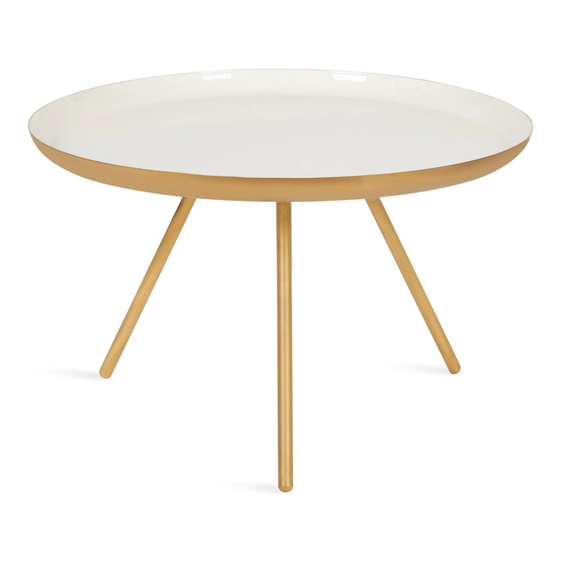 Table basse ronde en métal Kate and Laurel Laranya - 25 cm de diamètre
