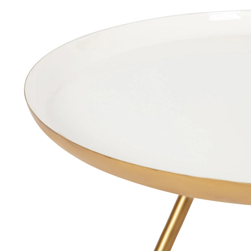 Table basse ronde en métal Kate and Laurel Laranya - 25 cm de diamètre